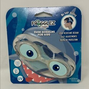 Frogglez Anti-Fog Swimming Goggles for Kids under 10 (Ages 3-10) - Blue